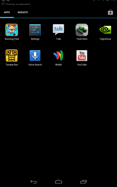 Nexus 7 Apps, Settings